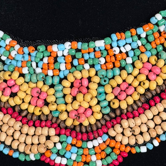 Multicolor Beaded Statement Necklace - Picture 10 of 13